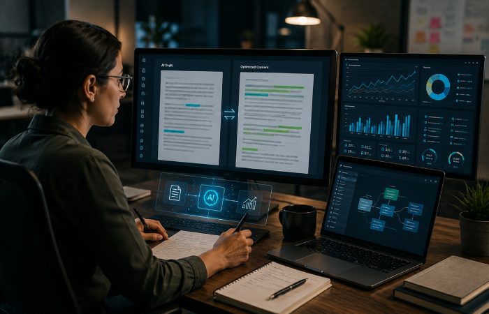 AI-assisted SEO content optimization and human editing workflow