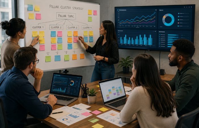 SEO content strategy planning with editorial and keyword mapping