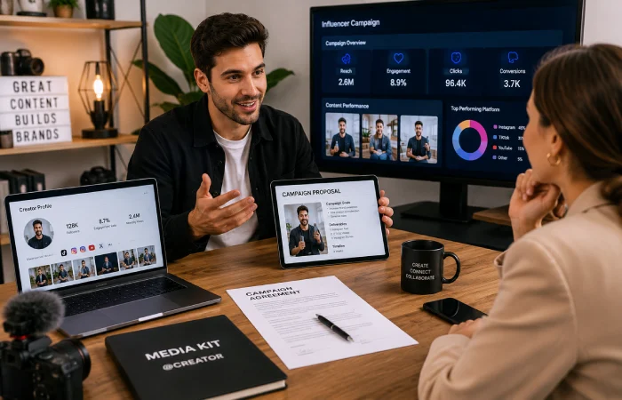 Digital creator reviewing subscription revenue, digital product sales, and audience support platforms