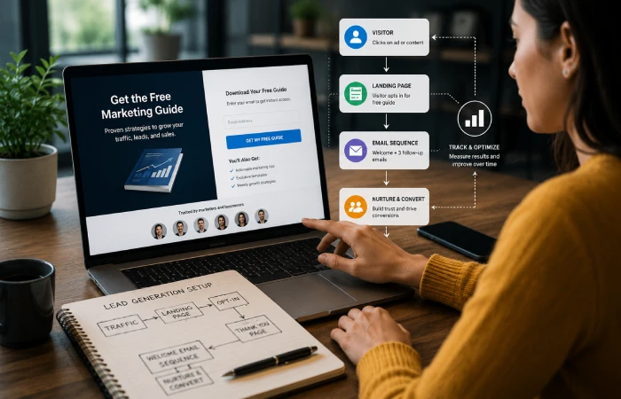 Landing page designed to capture qualified leads