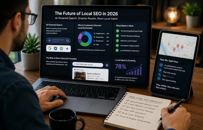 Business performance dashboard showing growth trends, leads, and customer acquisition metrics