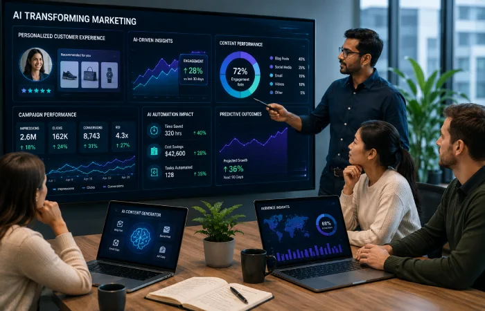 Automated customer journey visualized across email, CRM, and marketing touchpoints