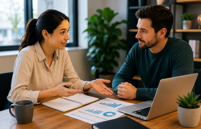 Business leader planning marketing investment and growth strategy