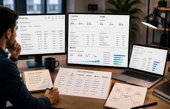 Comparing PPC keyword research tools and data sources