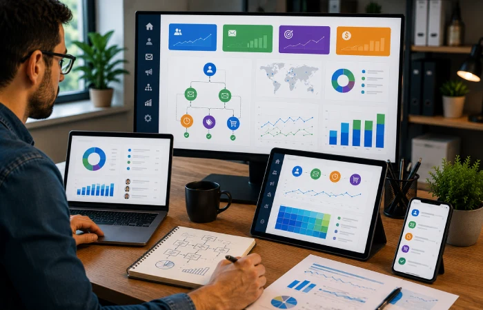 CRM and marketing automation platform managing customer data
