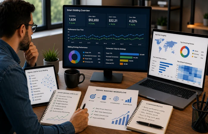 AI-powered Smart Bidding optimization in Google Ads