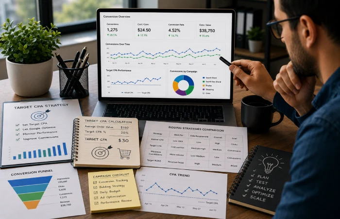 Analyzing Target CPA and conversion bidding strategies