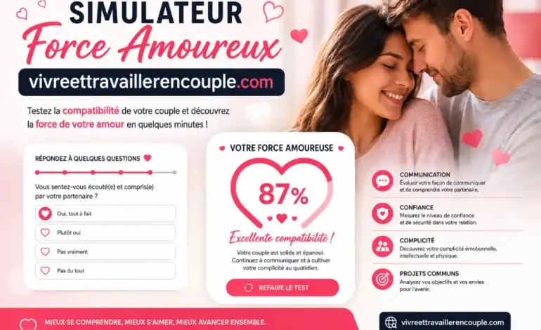 simulateur force amoureux vivreettravaillerencouple.com: Love Compatibility Test