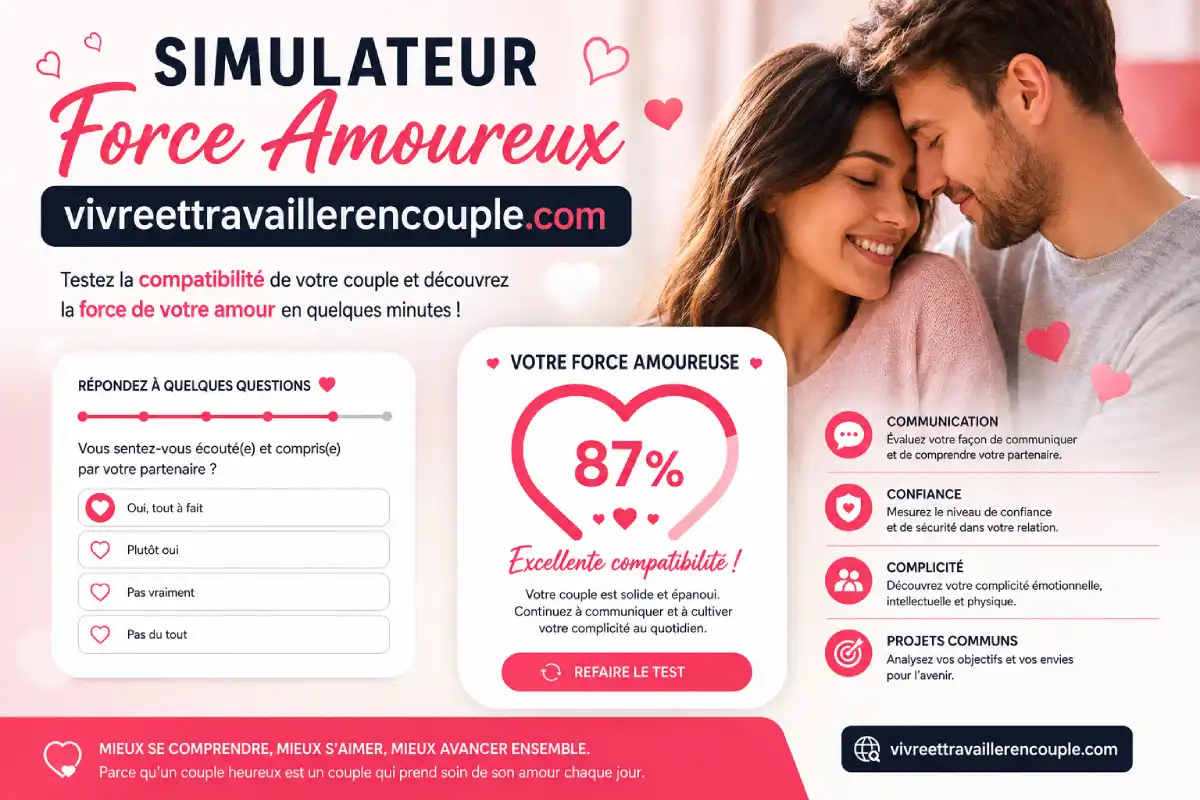 simulateur force amoureux vivreettravaillerencouple.com: Love Compatibility Test