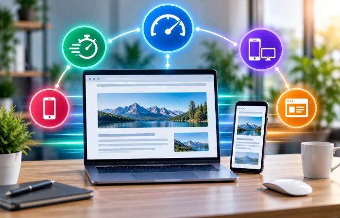 Website performance and mobile experience being evaluated for Core Web Vitals