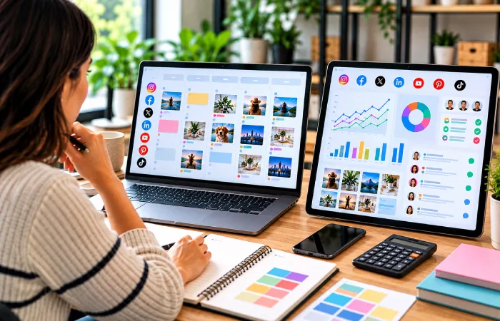 Comparing free and paid social media management software features