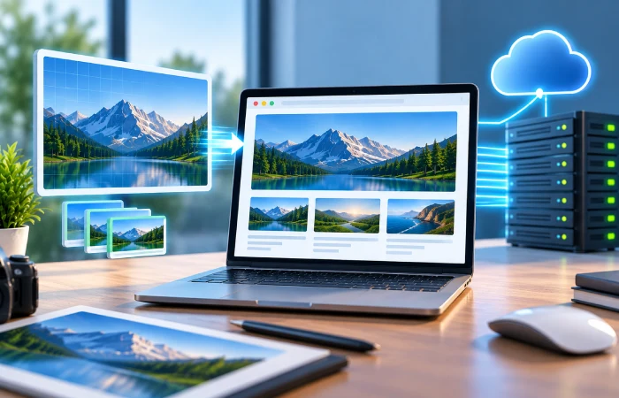 Website hero image optimized for Largest Contentful Paint performance