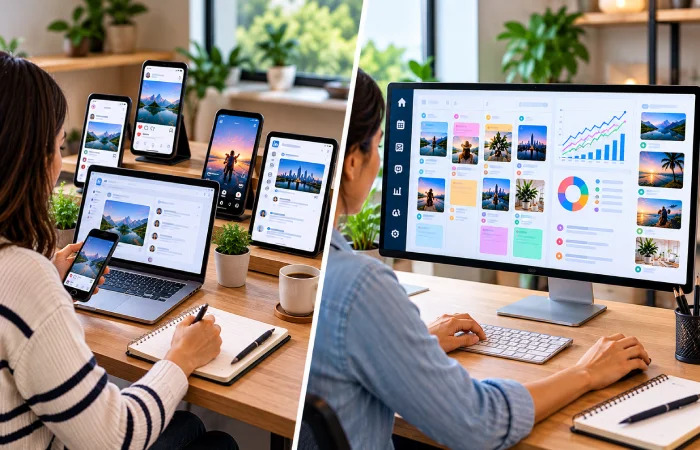 Comparing native social media tools with a centralized management platform