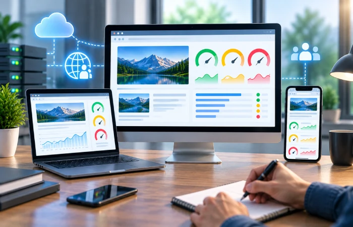 Website performance analysis using Core Web Vitals and PageSpeed testing