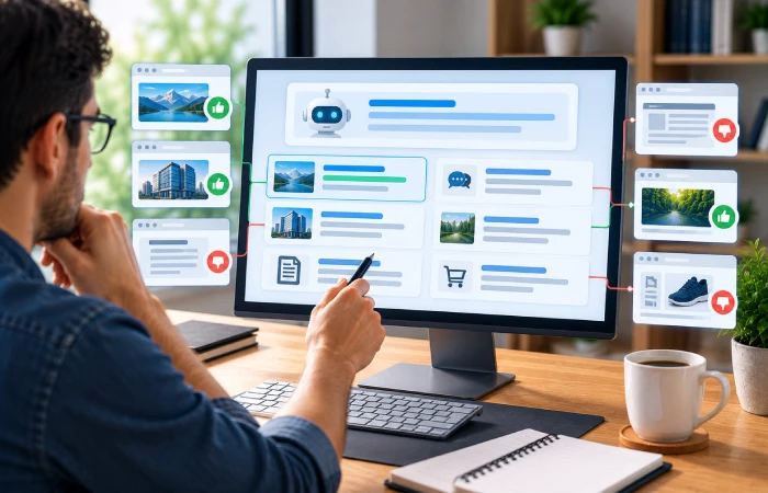 SEO analyst evaluating search results and SERP difficulty