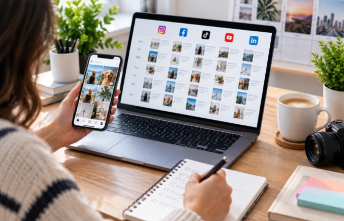 Social media posting schedule for consistent content