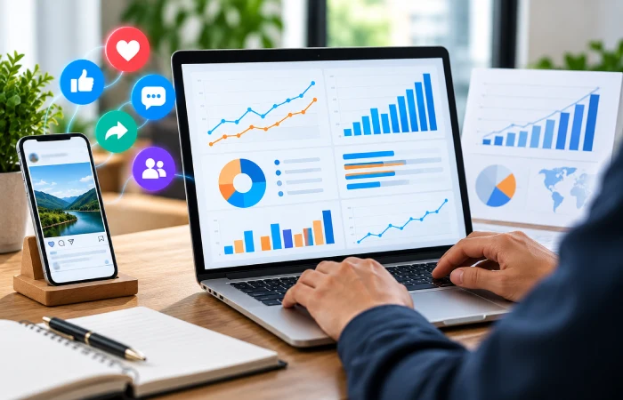 Social media reach and impressions analytics