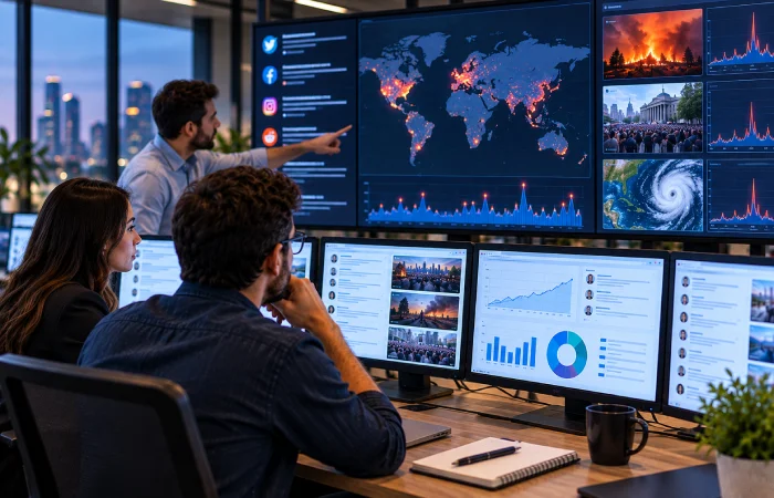 Real-time social media event detection and monitoring