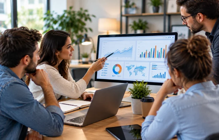 Social media team managing content and community workflow